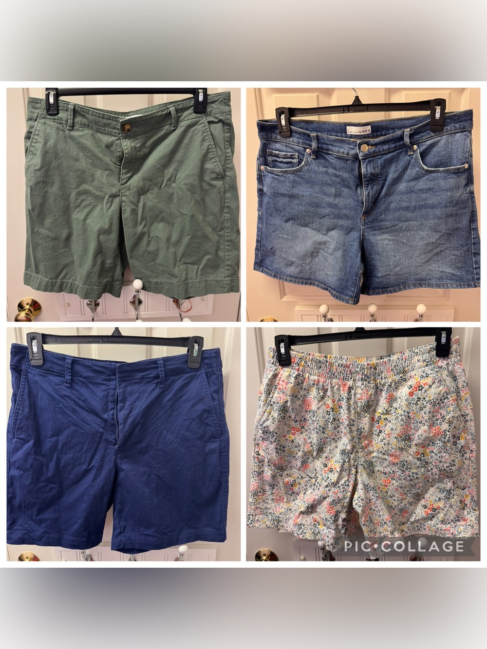 Bundle of 4 size 12 shorts (LOFT and Lands’ End)